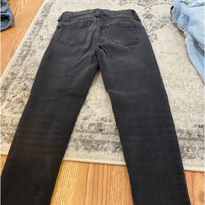 Girls black jeans and blue jeans